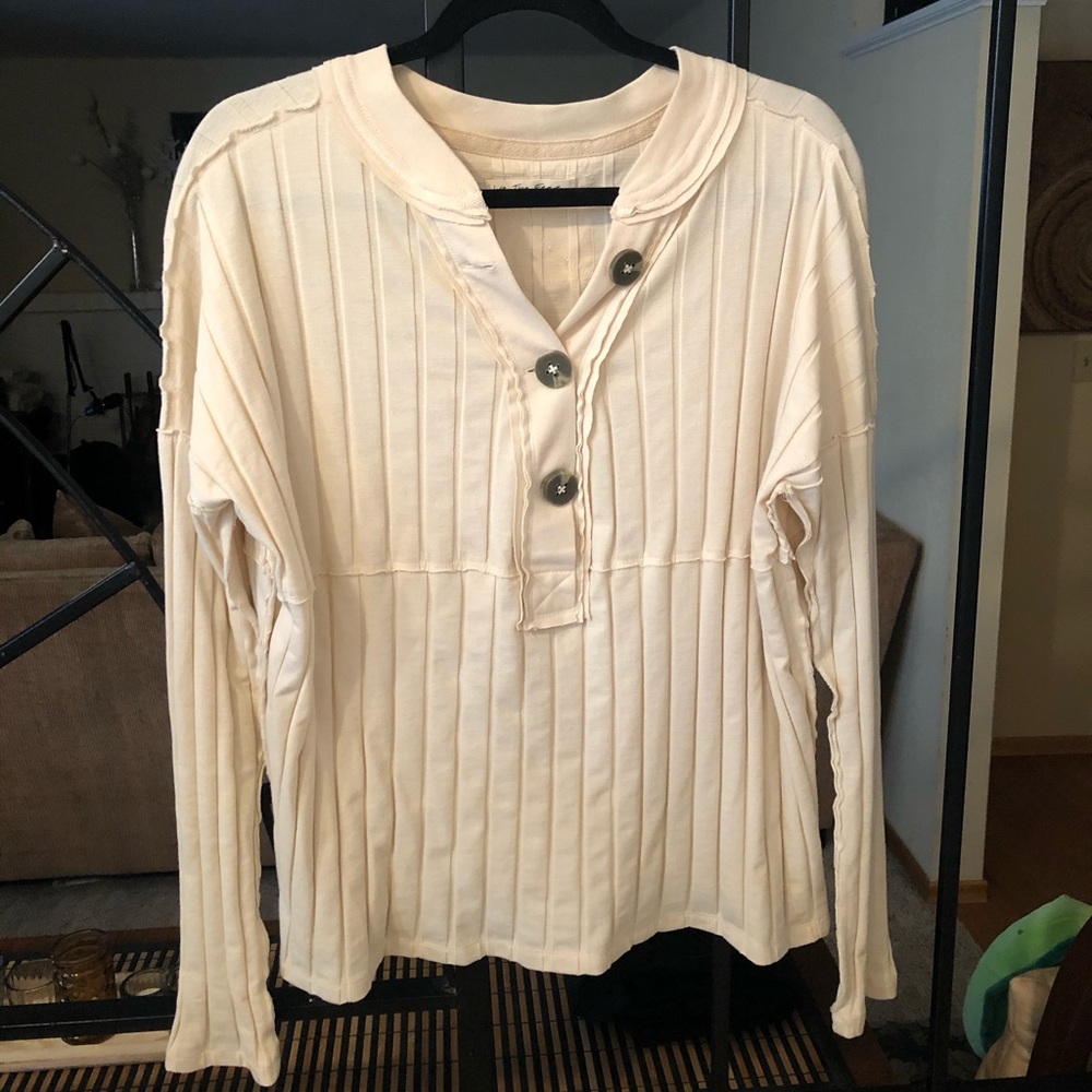 We The Free Long Sleeved Henley Top